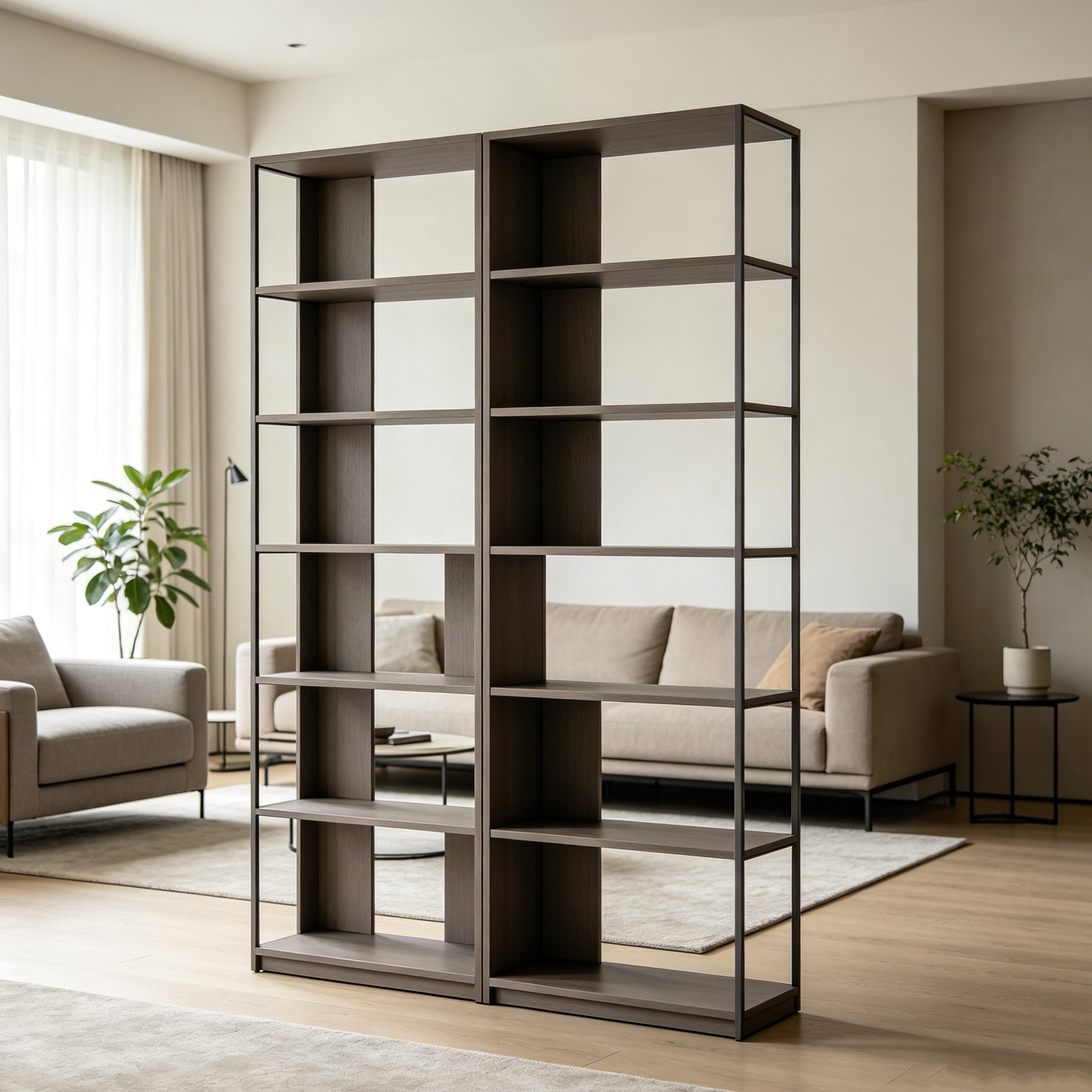 Italian Luxury Minimalist Floor Bookcase Shelf