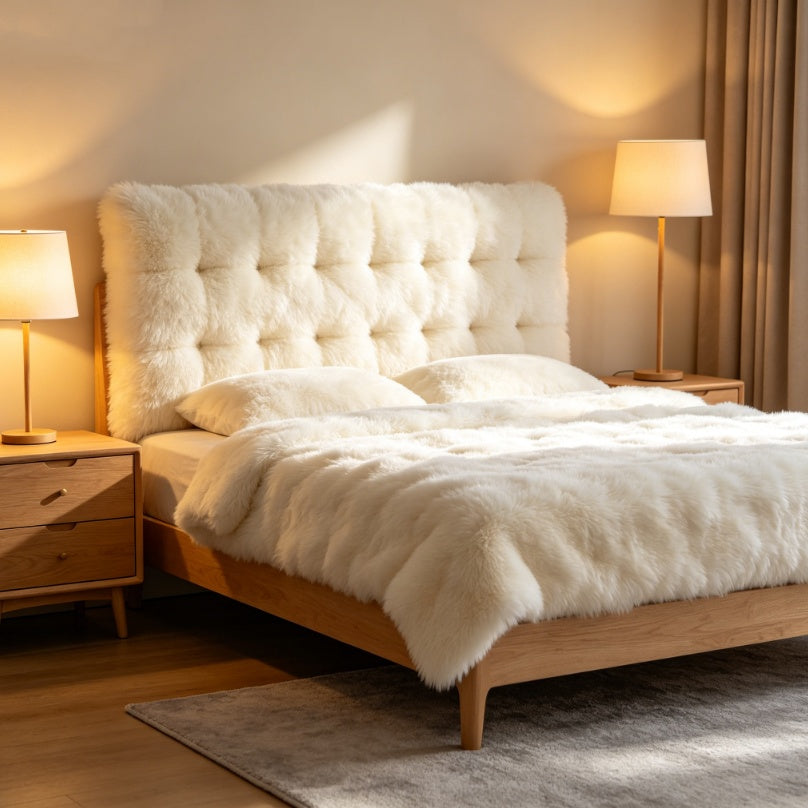 Plush Bed Headboard Set
