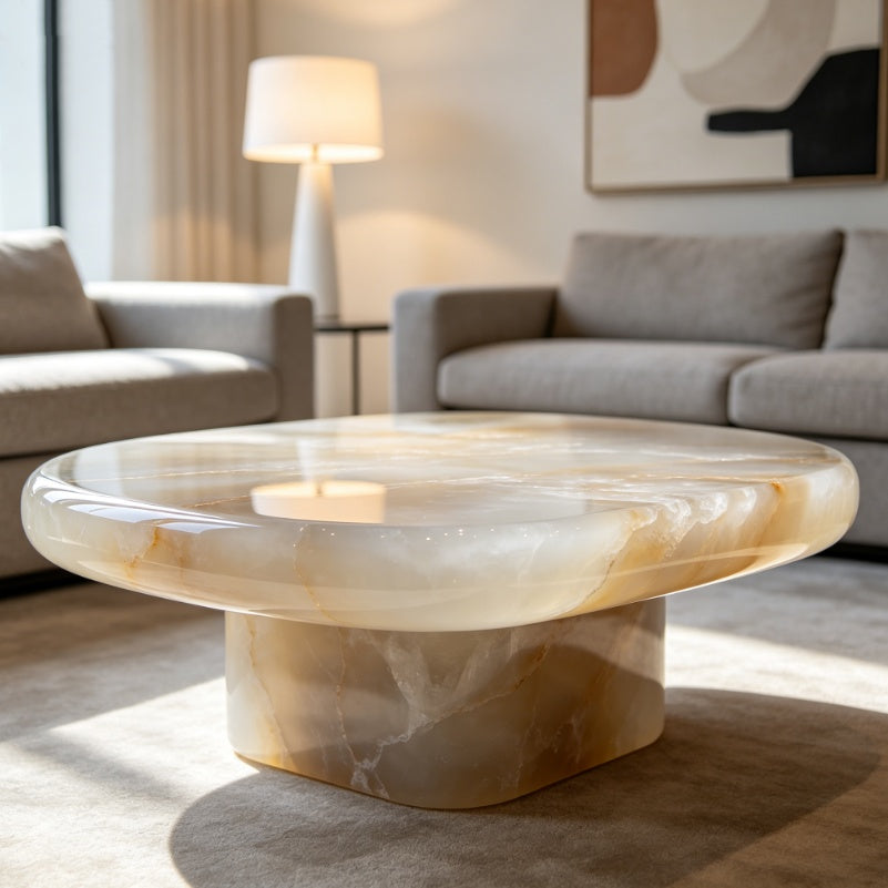 Wood Resin Art Coffee Table