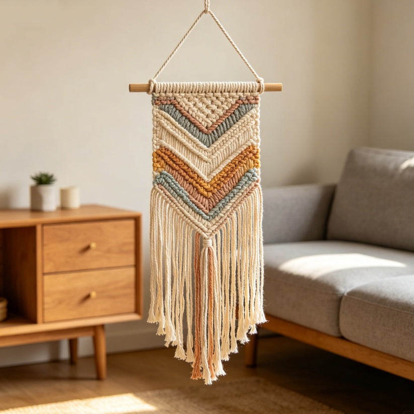 Bohemian-style Macrame Wall Hanging