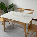 Sintered Stone & Solid Wood Extendable Dining Table