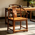 Zen New Chinese Solid Wood Round Back Tea Chair