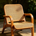 Hollow Rattan Patio Recliner