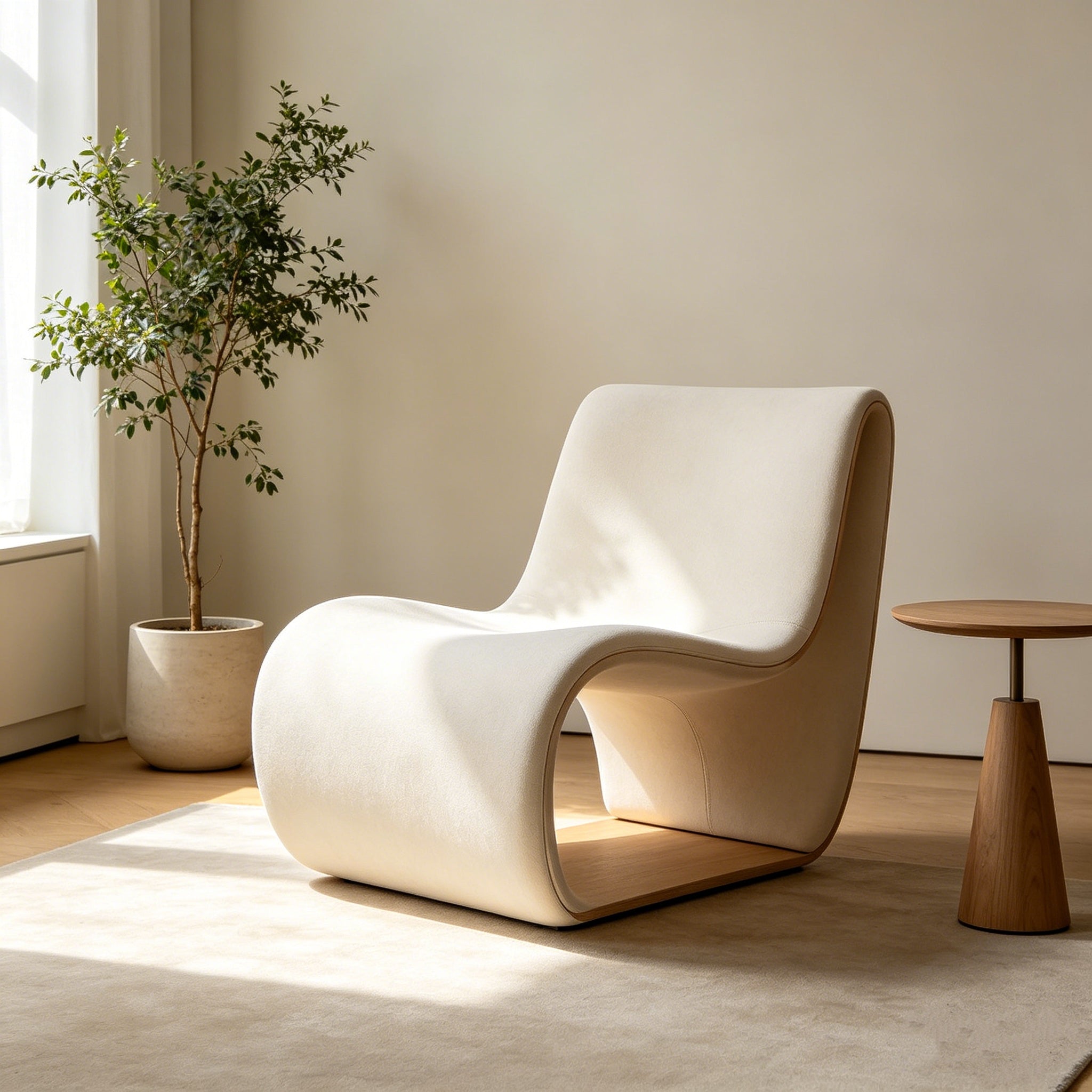Nordic Art Irregular Designer Accent Chair